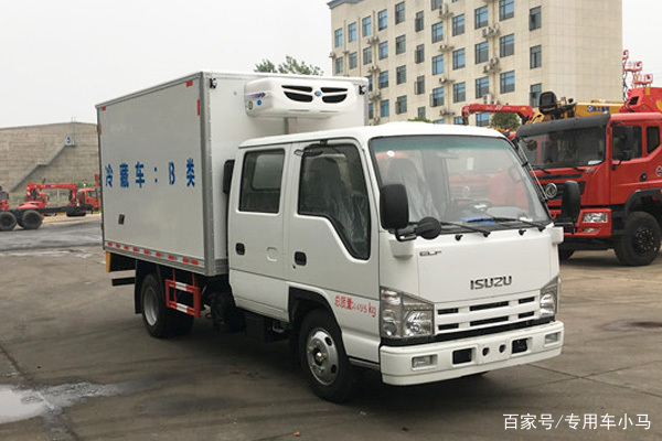 庆铃五十铃100P双排座冷藏车