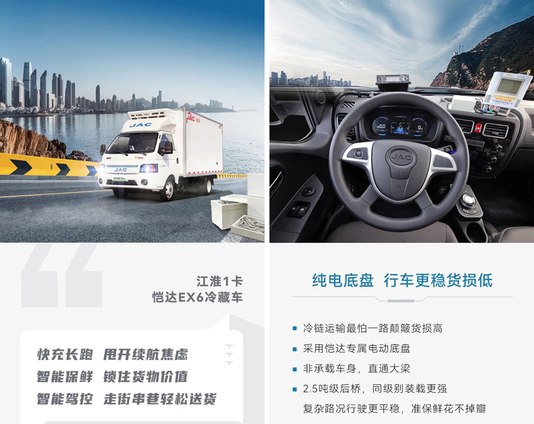 江淮恺达EX6冷藏车，江淮恺达EX6纯电动冷藏车，江淮恺达EX6纯电动小型冷藏车，江淮恺达纯电动冷藏车